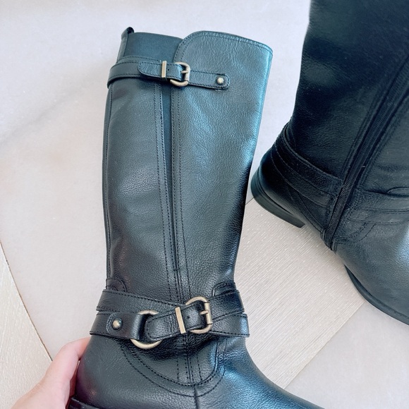 naturalizer black leather knee boots /riding boots /NWOB - Picture 3 of 10